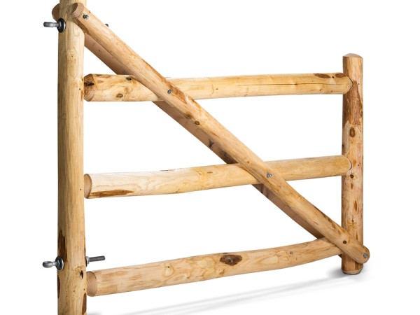 Rondhout poort 200cm